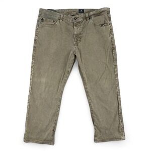 AG Adriano Goldschmied Pants Mens 38x32 The Graduate Khaki Tailored‎ Leg Stretch